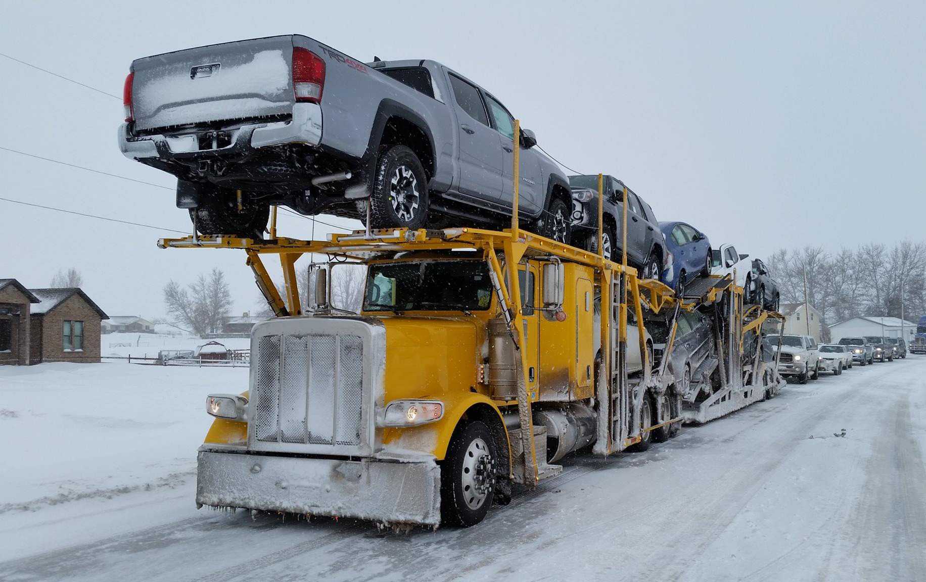 Shipping Vehicles In The Winter