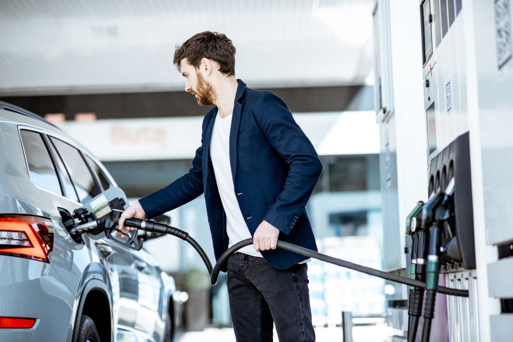 Filling the car at the gas station