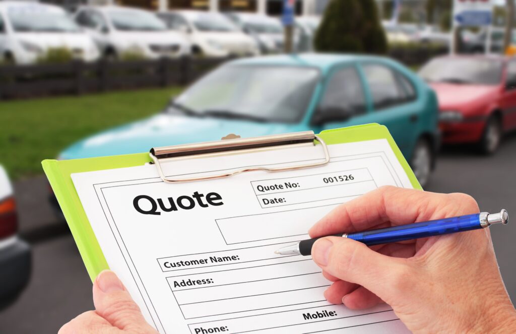 Writing a Quote for Car shipping