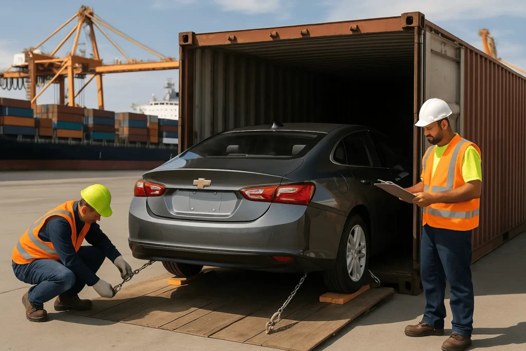 international car shipping in container